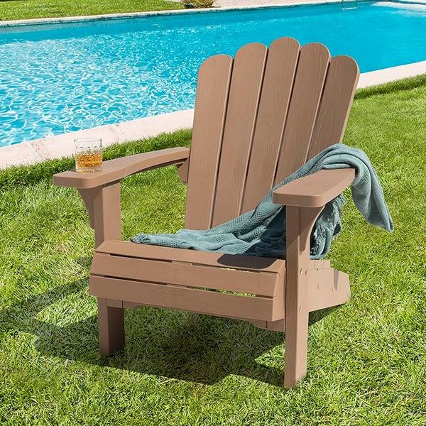 NUU GARDEN Folding Adirondack Chair, Plastic Fire Pit Chairs, Patio Chair Weather Resistant, Outdoor Chairs - Photo 1
