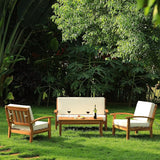 IDZO Laurent 800lbs Capacity Acacia Outdoor Loveseat, FSC Certified 2 Seater Patio Sofa with 3.9in Thick Cushions - Photo 9