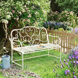 Christopher Knight Home Layon Patio Iron Garden Bench, Outdoor Loveseat for 2 People - Photo 4