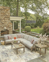 Signature Design by Ashley Clare View Left-Arm Facing Contemporary 4-Piece Outdoor Sectional with Cushion and 6 Throw - Photo 5