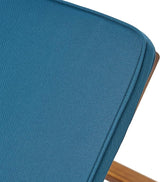 Great Deal Furniture Yvette Outdoor Acacia Wood Chaise Lounge and Cushion Set, Teak and Blue,309787 - Photo 8