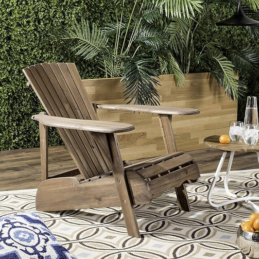 Safavieh PAT6700G Outdoor Collection Mopani Rustic Brown Side Chair