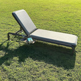 PURPLE LEAF One Piece Chaise Lounge Patio Chair Recliner Outdoor for Patio Poolside Balcony Slide-Out Side Table with - Photo 3