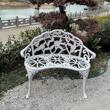 Mandolin Outdoor Benc Park Garden Chair, All Chair Anti Rust Cast Aluminum Patio Yard Bench - Photo 7