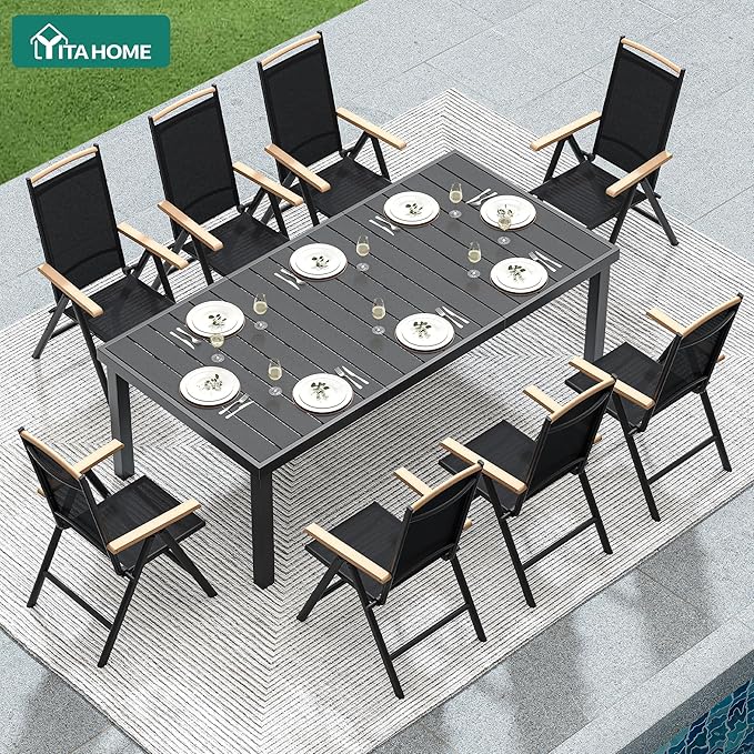 YITAHOME Aluminum Patio Dining Table for 8, 75" Outdoor Dining Table - Photo 4
