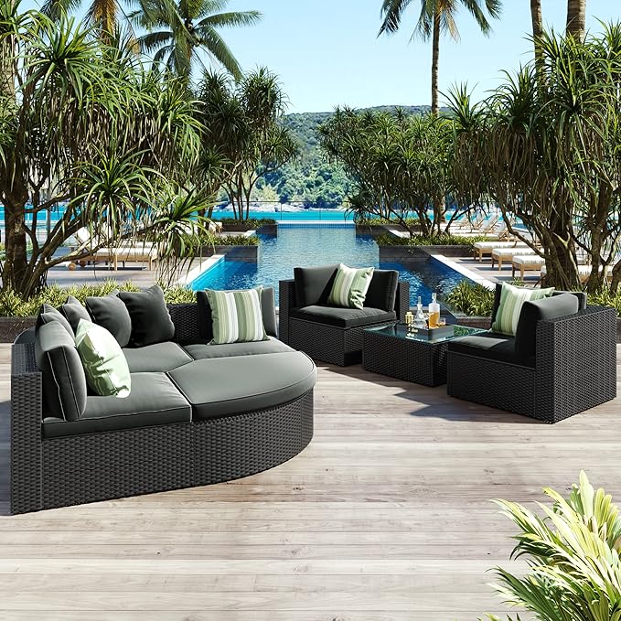Quarte 7 Piece Outdoor Patio Furniture Sofa Sets - Photo 1