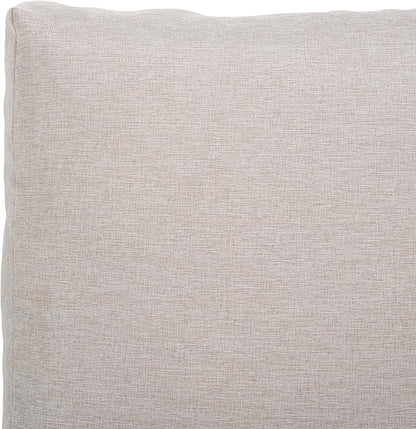 SAFAVIEH Outdoor Patio Furniture Collection Lynn Natural & Light Grey Solid Wood Sofa (PAT7329B)