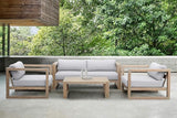 Armen Living LCPRCOLT Paradise Outdoor Light Eucalyptus Wood Coffee Table, Teak - Photo 2