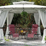 Yaheetech Zero Gravity Recliners Outdoor Adjustable Folding Reclining Lounge Chairs w/Pillows - Photo 7