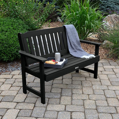 Highwood AD-BENW2-BKE Lehigh Garden Bench, 4 Feet, Black