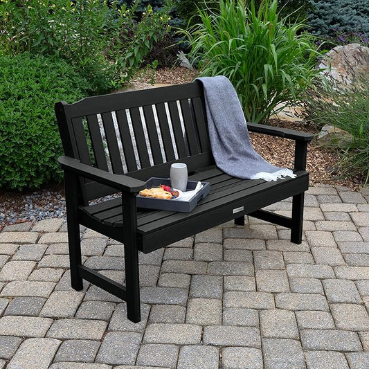 Highwood AD-BENW2-BKE Lehigh Garden Bench, 4 Feet, Black