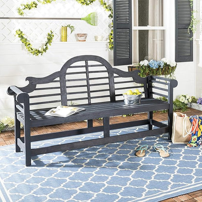 Safavieh PAT6705K Outdoor Collection Khara Dark Slate Grey Bench