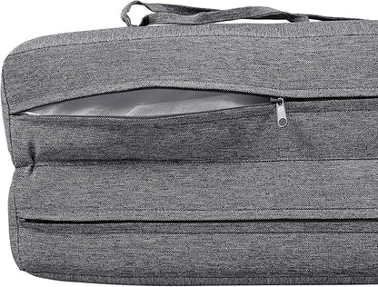 Merax Outdoor Chaise Lounge Cushion Only - Water-Resistant Patio Lounge Chair Cushion with Removable Cover, Grey