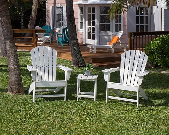 POLYWOOD South Beach 3-Piece Adirondack Chair Set with Side Table - Photo 2