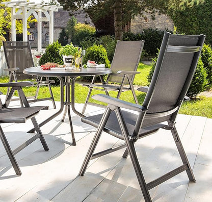 KETTLER Basic Plus Folding Multi-Position Chair - Gray/Gray