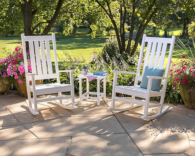 POLYWOOD Vineyard 3-Piece Rocking Set (Teak)