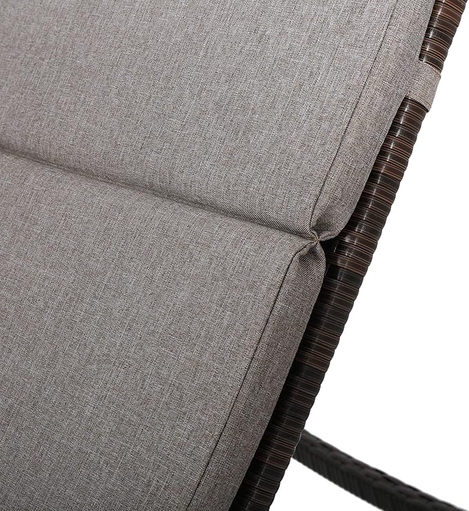 Christopher Knight Home Salem Outdoor Wicker Adjustable Chaise Lounges with Cushions, 2-Pcs Set, Multibrown And Charcoal - Photo 7