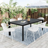 2 Pieces Outdoor Dining Chair, Modern Style Patio Dining Chairs, Breathable Design Stackable Lawn Chairs - Photo 3