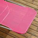 Outsunny 2 Piece Folding Chaise Lounge Chairs, Pool Sun Tanning Chairs with Reclining Back, Breathable Mesh Seat - Photo 8