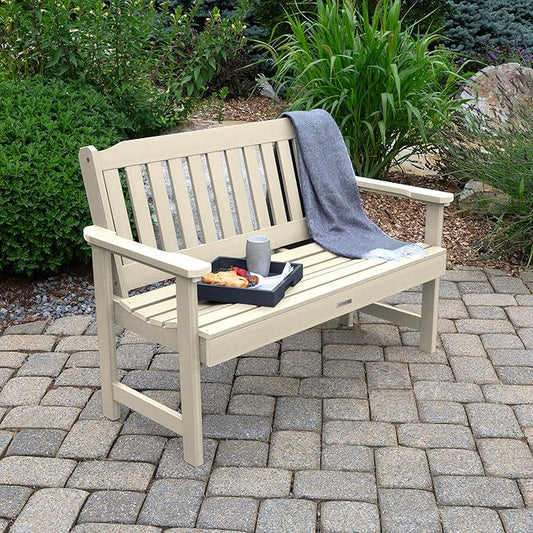 Highwood AD-BENW2-WAE Lehigh Garden Bench, 4 Feet, Whitewash