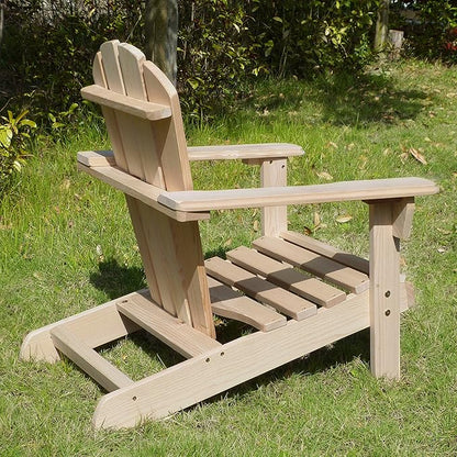 Kids Wooden Adirondack Chair, Children's Outdoor Patio Furniture, Garden, Lawn, Deck Chair, Unfinished