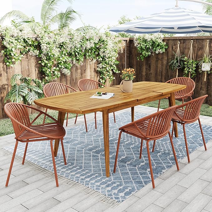 Christopher Knight Home Set of 2 Tita Modern Patio Outdoor Dining Chairs, Stacking Chair, Outside Dinner - Photo 7