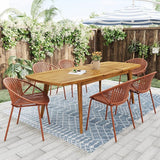 Christopher Knight Home Set of 2 Tita Modern Patio Outdoor Dining Chairs, Stacking Chair, Outside Dinner - Photo 7