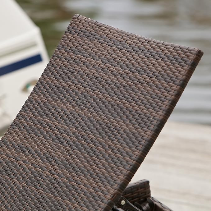 Christopher Knight Home Salem Outdoor Wicker Adjustable Chaise Lounge, Multibrown