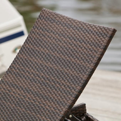 Christopher Knight Home Salem Outdoor Wicker Adjustable Chaise Lounge, Multibrown