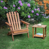 Double Adirondack Side Table, Weather-Resistant Rectangular End Table for Patio, Garden, Lawn - Photo 9