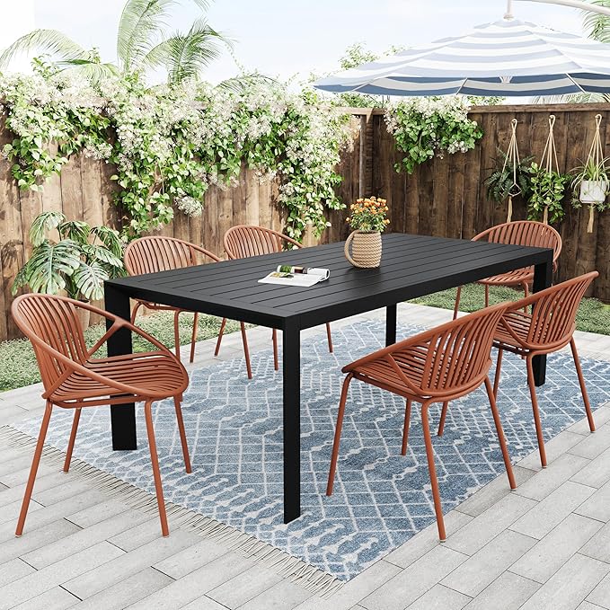 Christopher Knight Home Set of 2 Tita Modern Patio Outdoor Dining Chairs, Stacking Chair, Outside Dinner - Photo 6