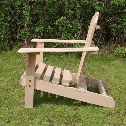 Kids Wooden Adirondack Chair, Children's Outdoor Patio Furniture, Garden, Lawn, Deck Chair, Unfinished