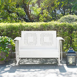 Crosley Furniture Bates Loveseat Glider - White - Photo 8