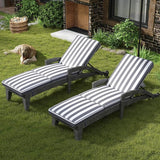 Patio Chaise Lounger Set of 2, Outdoor Lounger Patio Chairs, Heavy Duty Lounge Chairs Outdoor, Chaise Lounges for Resort - Photo 9