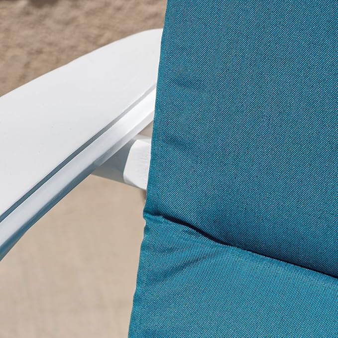 Christopher Knight Home 304702 Adirondack Chairs, Set of 4, White + Dark Teal