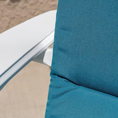 Christopher Knight Home 304702 Adirondack Chairs, Set of 4, White + Dark Teal