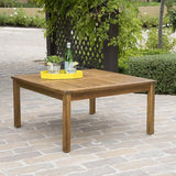 Christopher Knight Home Perla Outdoor Acacia Wood Coffee Table, Teak Finish ,Brown - Photo 2