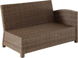 Crosley Furniture Bradenton Outdoor Sectional Right Side Loveseat, 2-Person Wicker Patio Couch for Deck - Photo 4