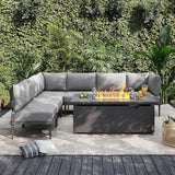 Sundale Outdoor 7 Pieces Patio Furniture Set with Fire Pit Table - Photo 1