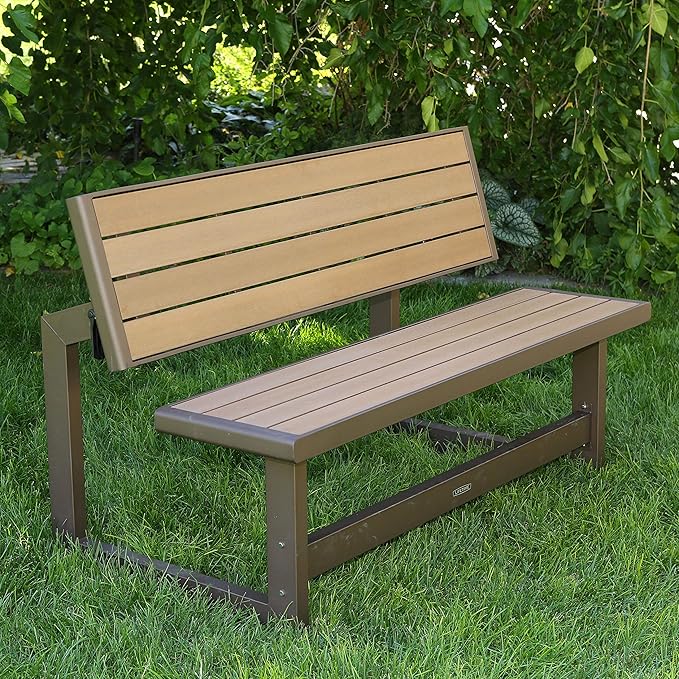 LIFETIME 60054 Convertible Bench / Table, Faux Wood Construction - Photo 2