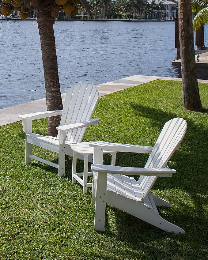 POLYWOOD South Beach 3-Piece Adirondack Chair Set with Side Table - Photo 6