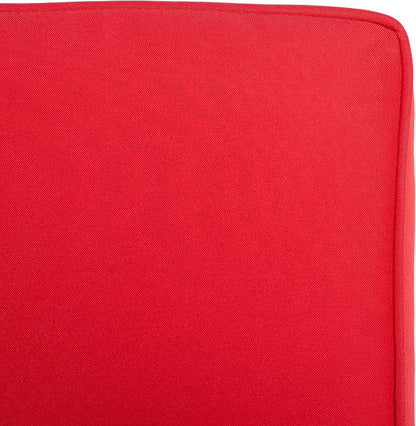 SAFAVIEH Outdoor Collection Newport Natural/ Red Cushion Built-in Side Table Adjustable Chaise Lounge Chair