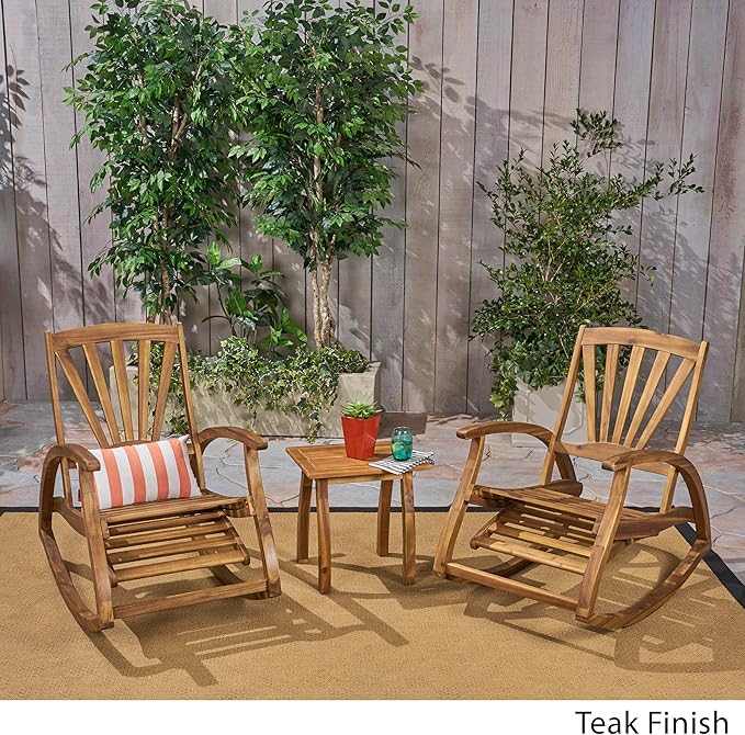 Christopher Knight Home Clark Rocker Recliners, Teak