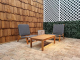 Pura Vida Modern Outdoor Lounge Chair - Comfortable Reclining Design with Woven Web Seat - Photo 2